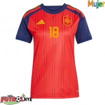 Camiseta España Martin Zubimendi #18 Primera Equipación para mujer Mundial 2026 manga corta
